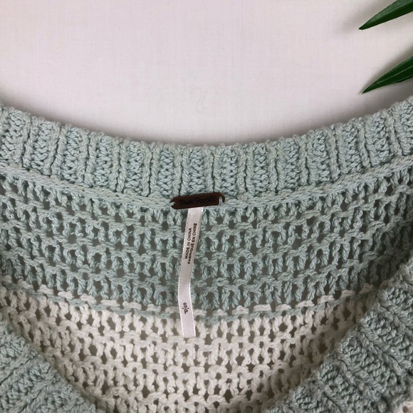 Free People Knitted Sweater Striped V Neck Small - Picture 4 of 5